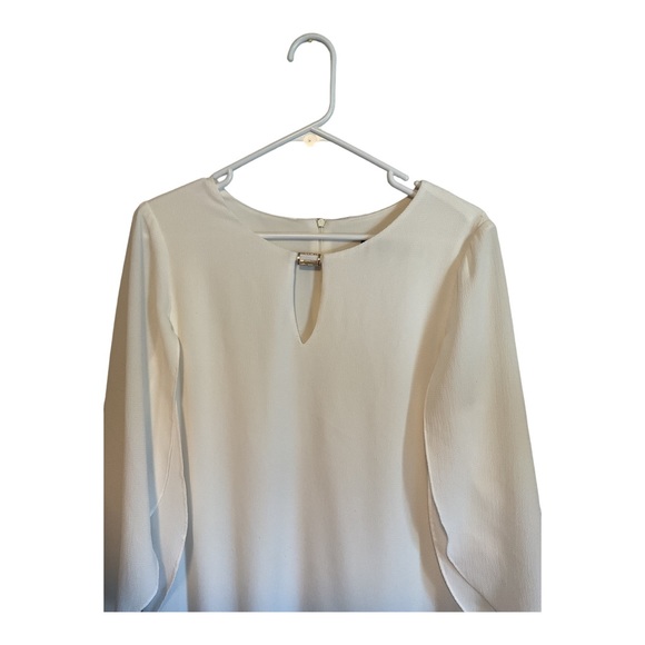 Solid White Sheath Dress Connected Apparel Size Large - Picture 3 of 3